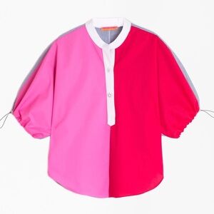 Vilagallo Red and Pink Striped Shirt